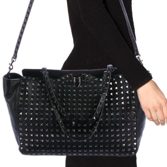 Valentino leather rock stud tote - Picture 3 of 9